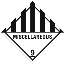 Gefahrgut-Etiketten aus Papier, "Miscellaneous", Kl. 9 | 100 x 100 mm (L x B) | 