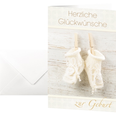 SIGEL Faltkarte Baby DS040 10 St./Pack. +Umschl.
