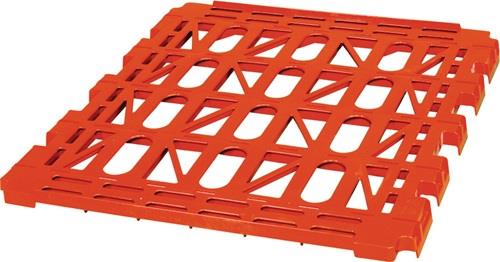 Einhängeboden Ku.f.Rollbehälter m.2 u.3 Wänden feuerrot || VE = 1 ST