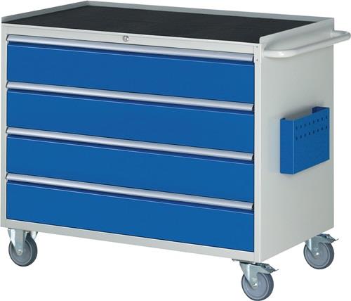 Werkstattwagen Metallablage H975xB1145xT650mm grau/blau Anz.Schubl.xH 4x180mm || VE = 1 ST