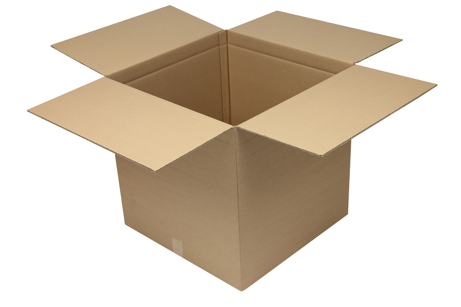Wellpapp-Faltkarton 2-wellig, braun, Qual. 2.50 | 590 x 590 x 590 mm (L x B x H) Innenmaß | VE = 10 Stk.