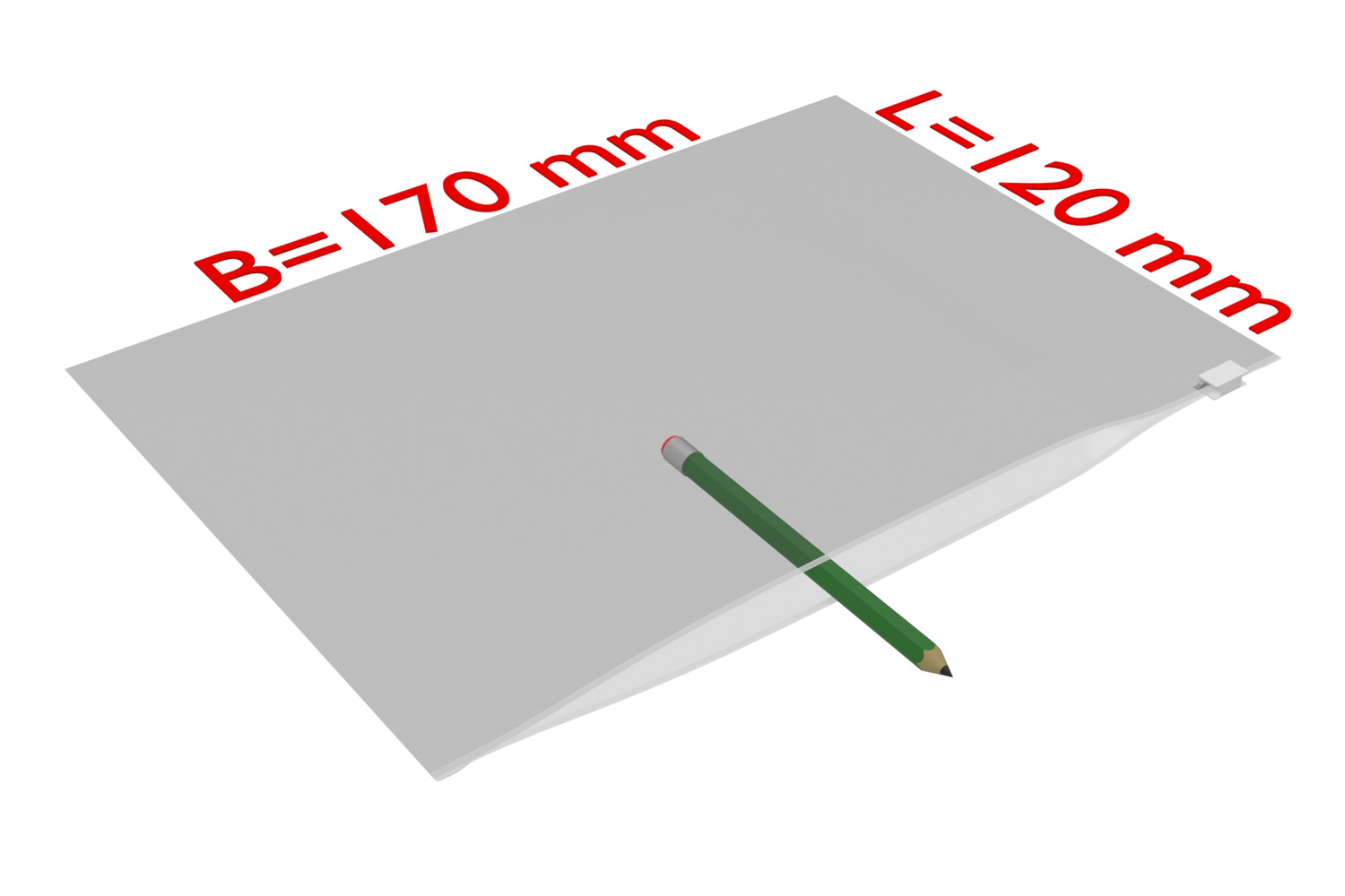PE-Gleitverschlussbeutel, transparent, 60 µ | 170 x 120 mm (Offene Seite x L) | VE = 1000 Stk.