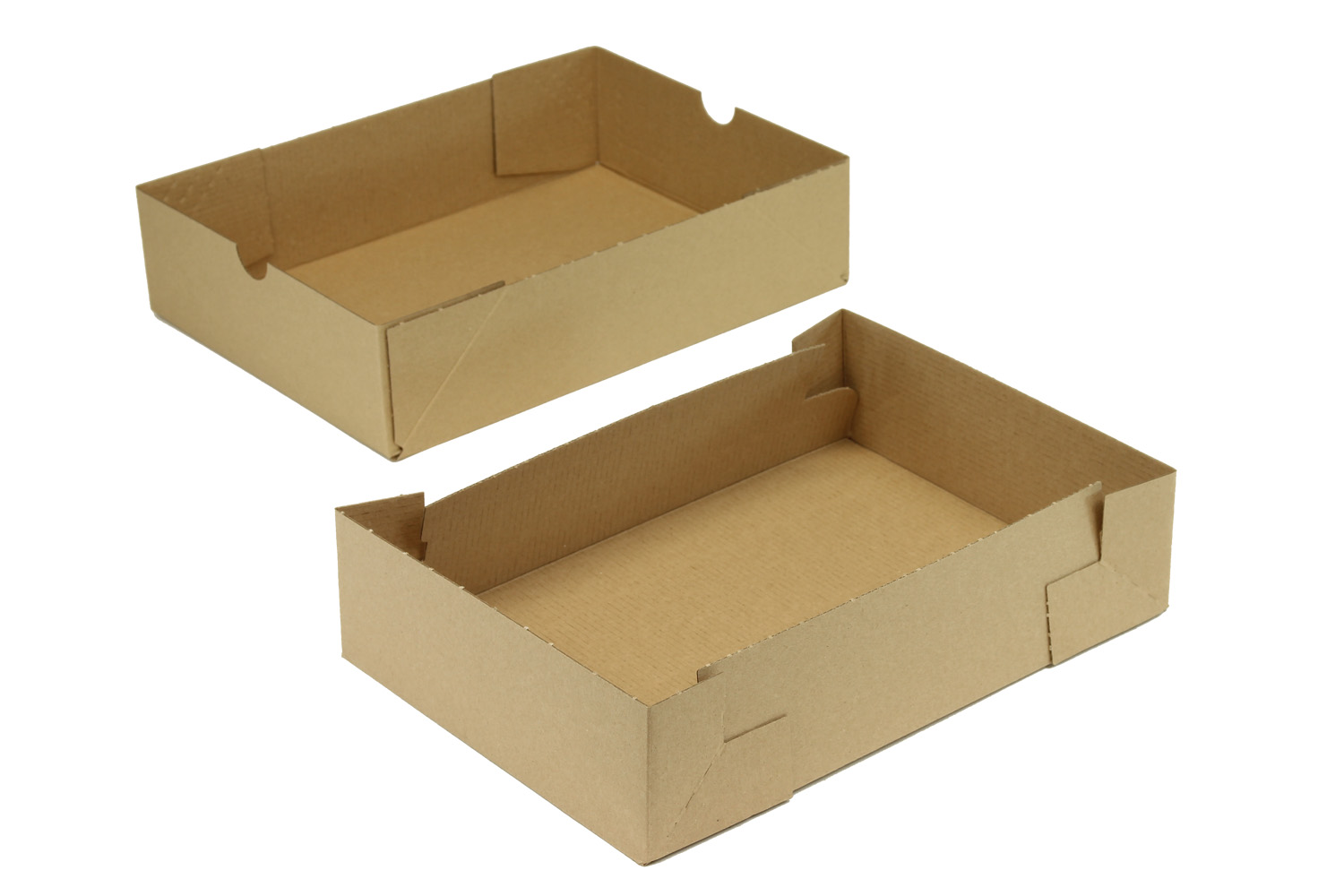 Aufrichteschachtel aus Mikrowellpappe, 2-teilig, braun, DIN A4 | 305 x 215 x 75 mm (L x B x H) Innenmaß | VE = 50 Stk.