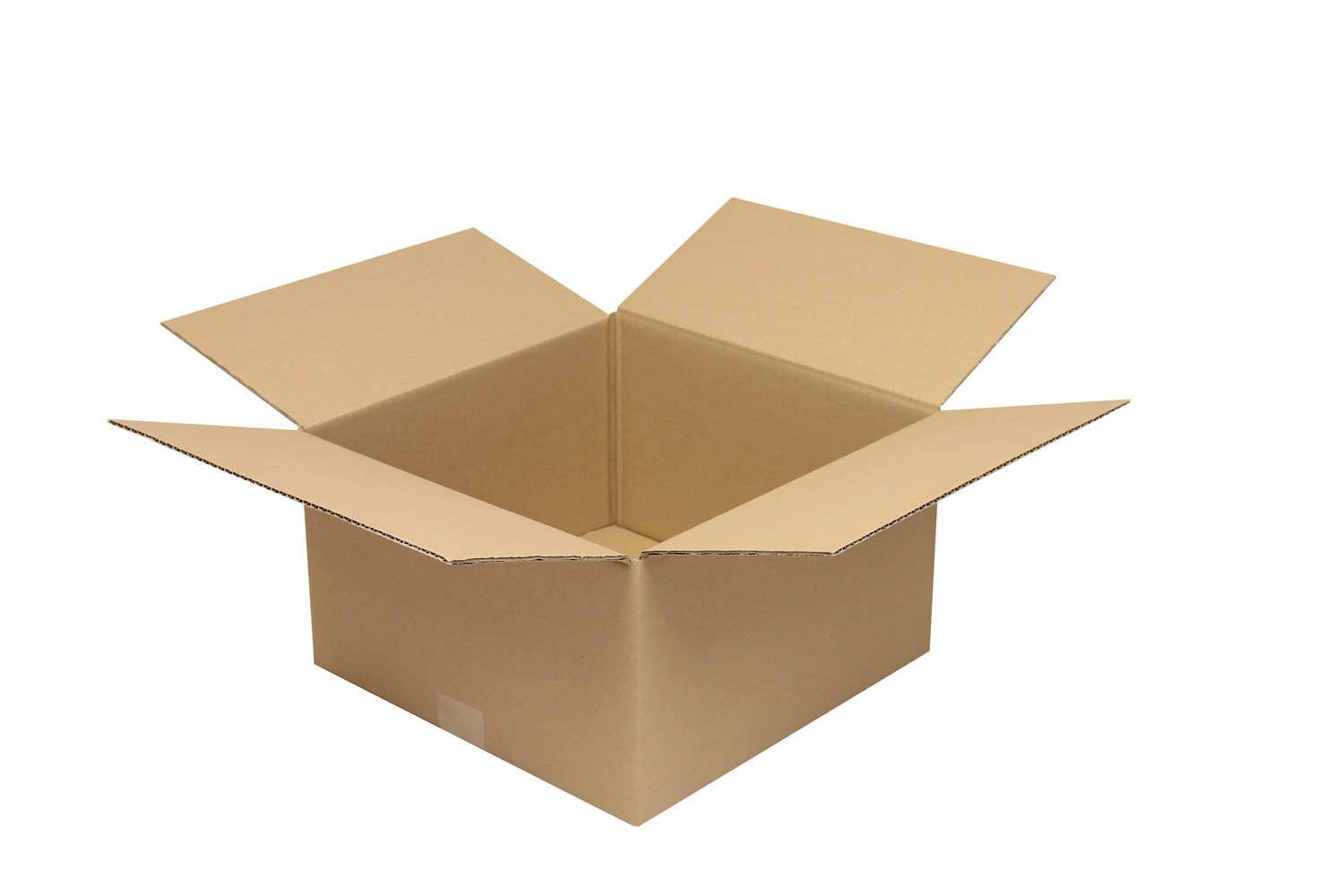 Wellpapp-Faltkarton 1-wellig, braun, Qual. 1.20 | 350 x 350 x 200 mm (L x B x H) Innenmaß | VE = 50 Stk.