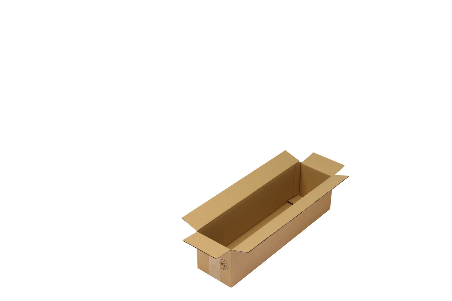 Wellpapp-Faltkarton 1-wellig, braun, Qual. 1.30, DIN A1 | 600 x 150 x 150 mm (L x B x H) Innenmaß | VE = 50 Stk.