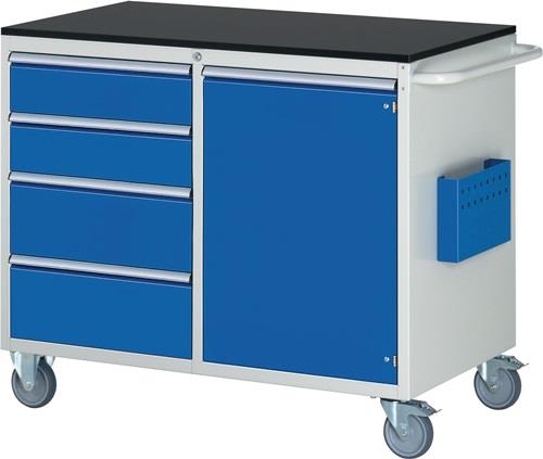 Werkstattwagen Metallablage H975xB1145xT650mm grau/blau Schubl.xH 2x150,2x210mm || VE = 1 ST