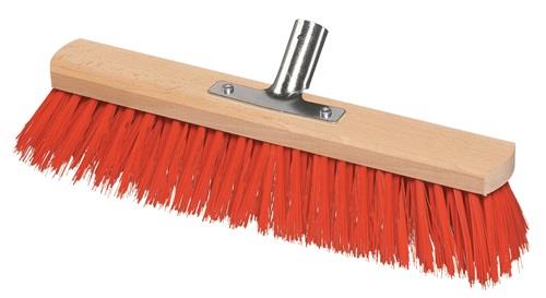 Besen Elaston L.400mm m.Metallstielhalter Flachholz || VE = 1 ST