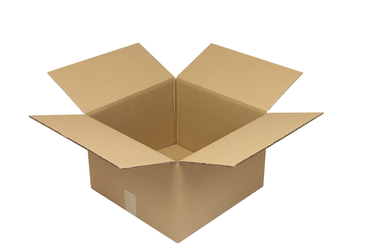 Wellpapp-Faltkarton 2-wellig, braun, Qual. 2.20 | 390 x 390 x 250 mm (L x B x H) Innenmaß | VE = 20 Stk.