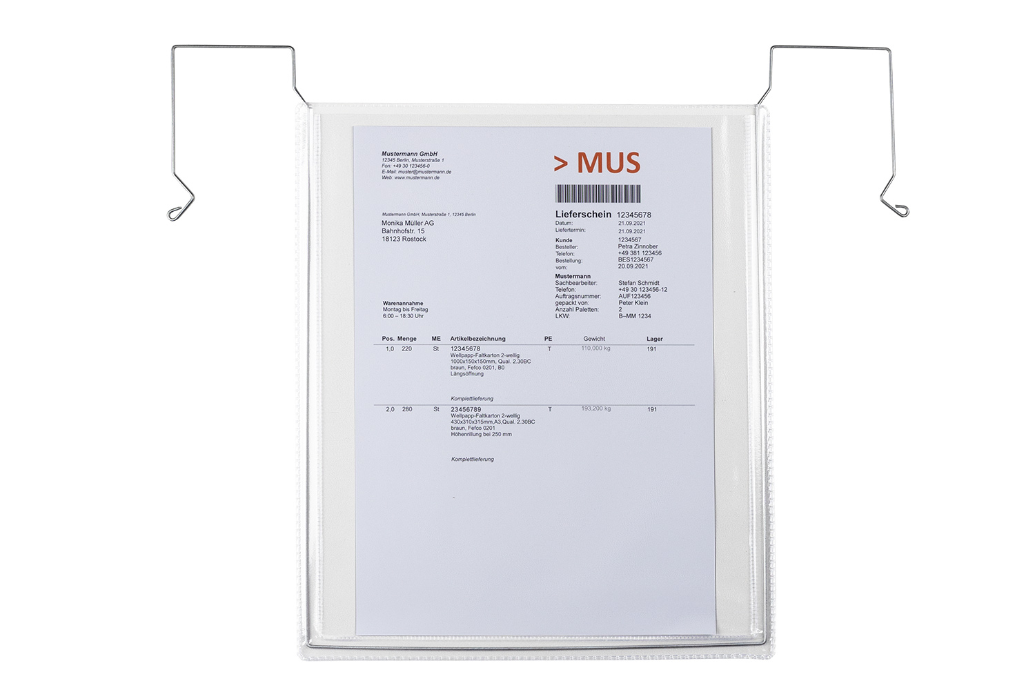 Drahtbügeltasche, hoch, ohne Klappe, DIN A4 | 330 x 247 mm (L x B) | VE = 200 Stk.