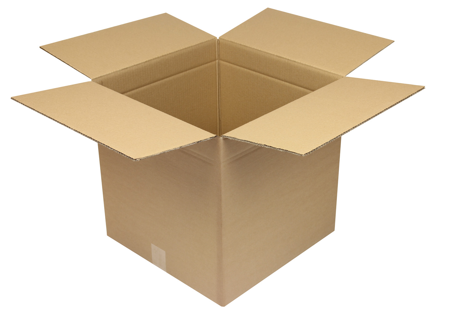 Wellpapp-Faltkarton 2-wellig, braun, Qual. 2.32 | 410 x 410 x 410 mm (L x B x H) Innenmaß | VE = 10 Stk.