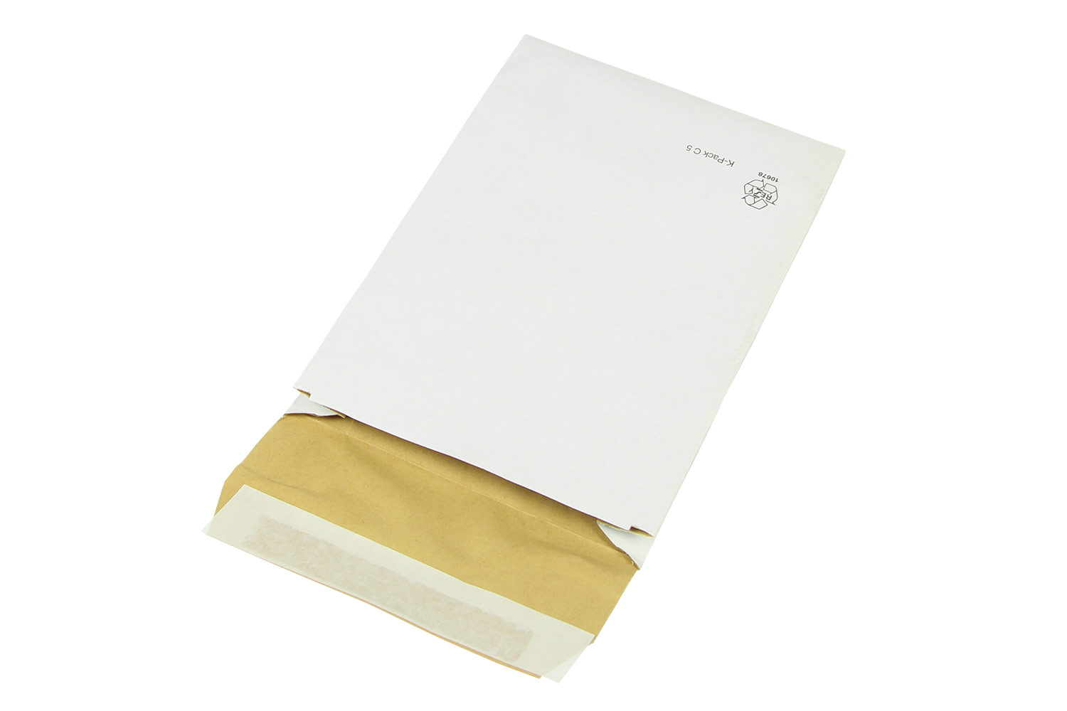Polster-Versandtasche K-Pack, 50 mm Seitenfalte, weiß, DIN C5 | 162 x 229 mm (Offene Seite x L) | VE = 100 Stk.