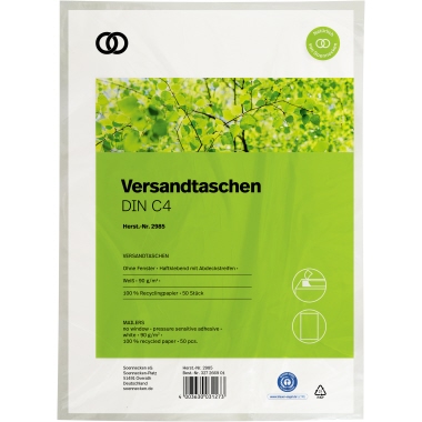 Soennecken Versandtasche oeco 2985 C4 oF hk RC ws 50St.
