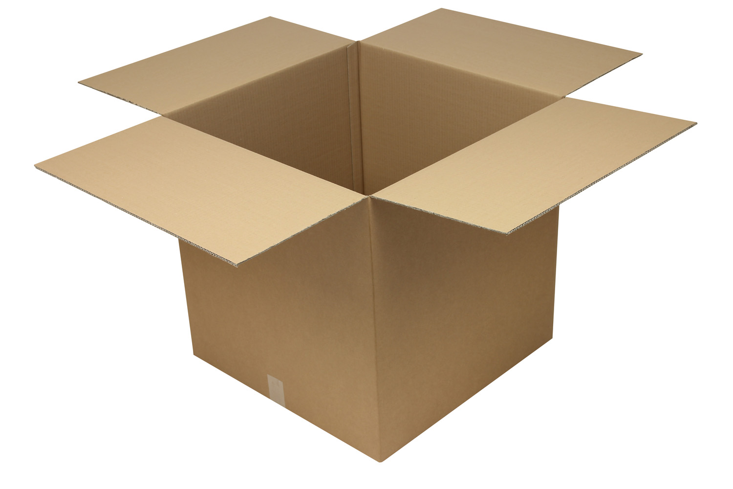 Wellpapp-Faltkarton 2-wellig, braun, Qual. 2.40 | 600 x 600 x 600 mm (L x B x H) Innenmaß | VE = 10 Stk.