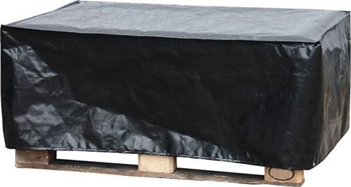 Palettenabdeckhaube PE-Gewebefolie schwarz L1250xB850xH500mm o.Reißverschluss || VE = 1 ST