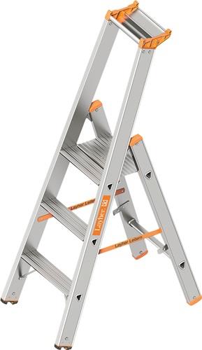 Stufenstehleiter TOPIC Stufen 3 Alu.Gesamt-H.1450mm LAYHER || VE = 1 ST
