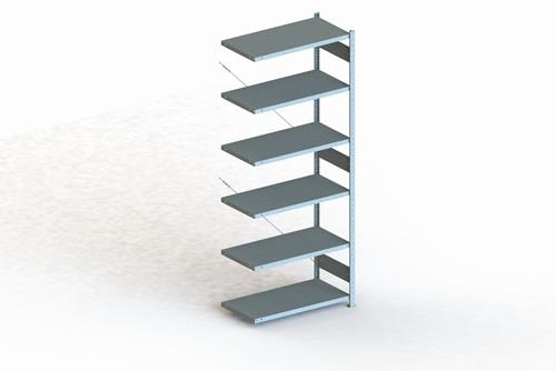 Steckregal CLIP 230 S3 H2500xB1000xT500mm Anbauregal verz.6 Stahlböden META || VE = 1 ST