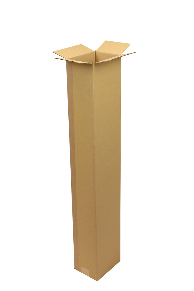 Wellpapp-Faltkarton 1-wellig, braun, Qual. 1.20, DIN B0 | 200 x 150 x 1100 mm (L x B x H) Innenmaß | VE = 20 Stk.