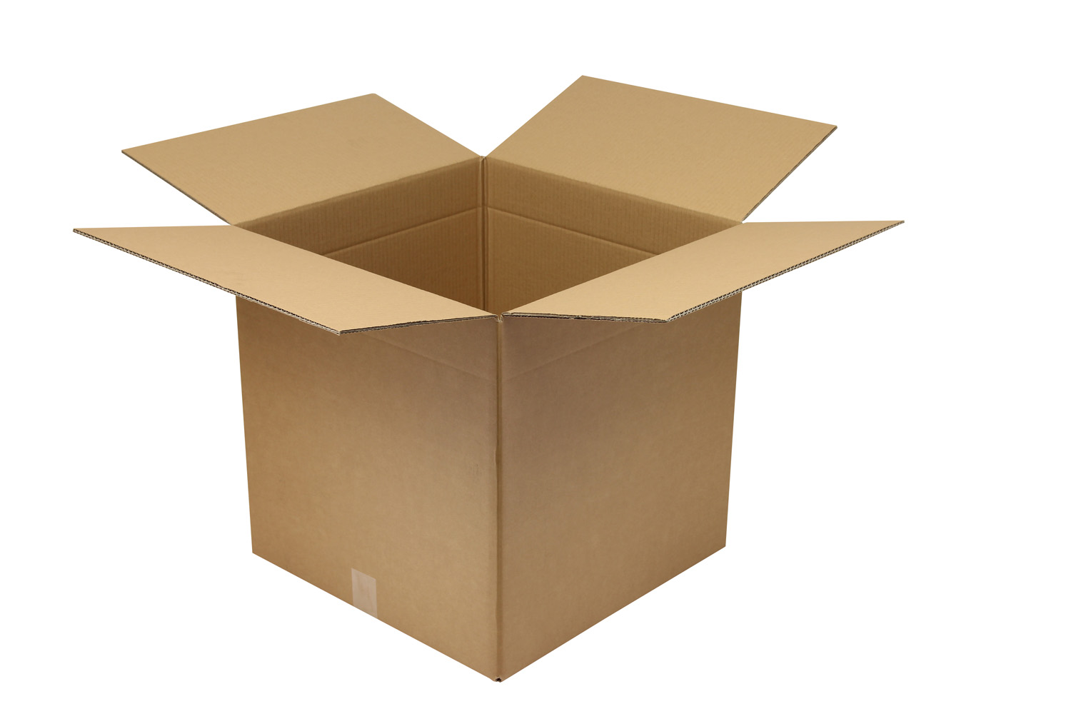 Wellpapp-Faltkarton 2-wellig, braun, Qual. 2.3 | 500 x 500 x 500 mm (L x B x H) Innenmaß | VE = 20 Stk.