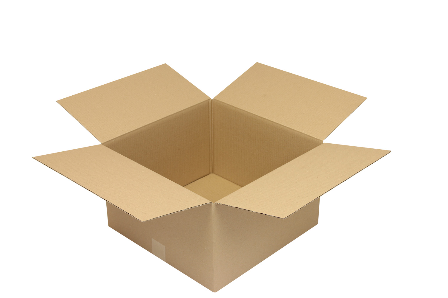 Wellpapp-Faltkarton 1-wellig, braun, Qual. 1.20 | 400 x 400 x 240 mm (L x B x H) Innenmaß | VE = 25 Stk.