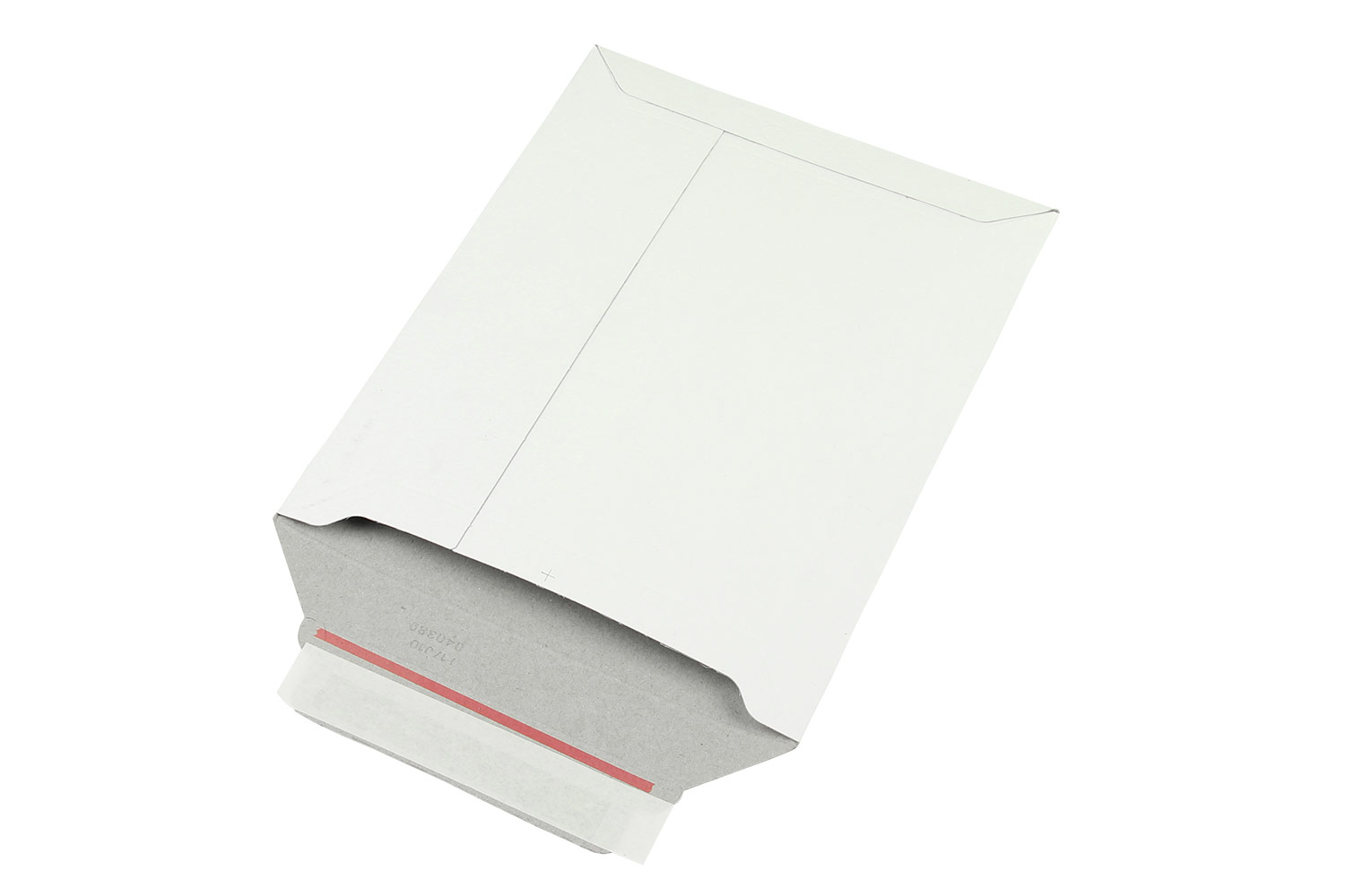 Vollpapp-Versandtasche, 400 g/m², weiß, SK-Verschluss, DIN B5 | 210 x 265 mm (Offene Seite x L) | VE = 100 Stk.
