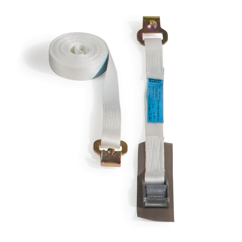 Zurrgurt mit Flachhaken und Klemmschloss | 4 m x 25 mm (L x B) | VE = 2 Stk.