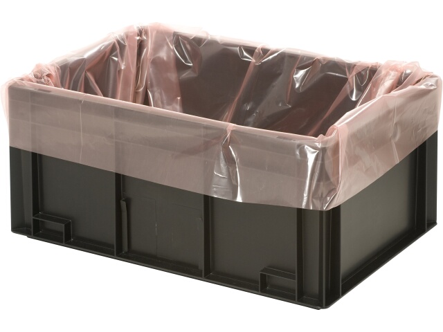 Permastat® Seitenfaltenbeutel, antistatisch, rosa, 50 µ | 440 + 340 x 500 mm (B + Seitenfalte x L) | VE = 500 Stk.