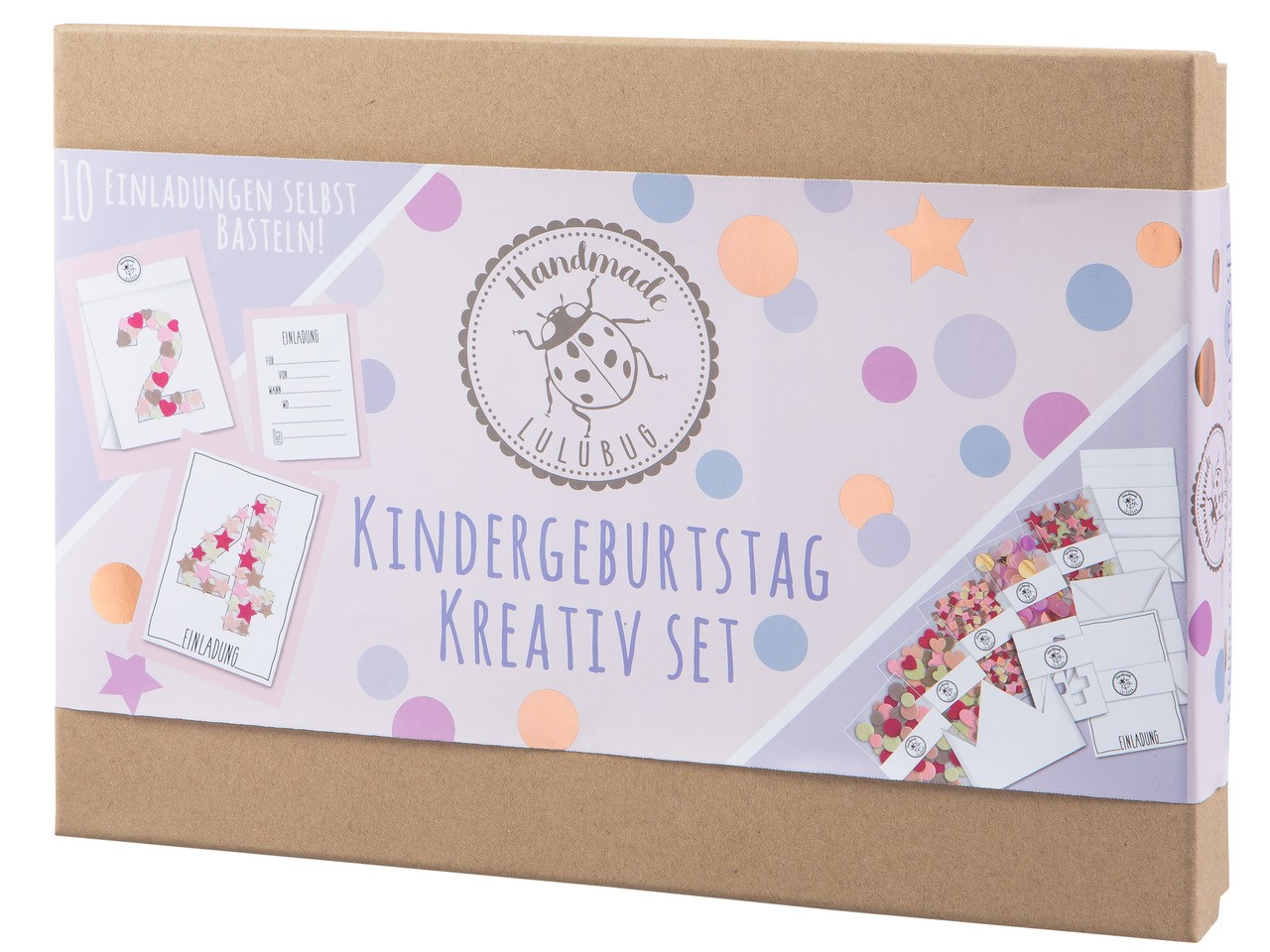 Kindergeburtstag Kreativ Set  (rötliche Pastellfarben) Kindergeburtstag Kreativ Set  (rötliche Pastellfarben)