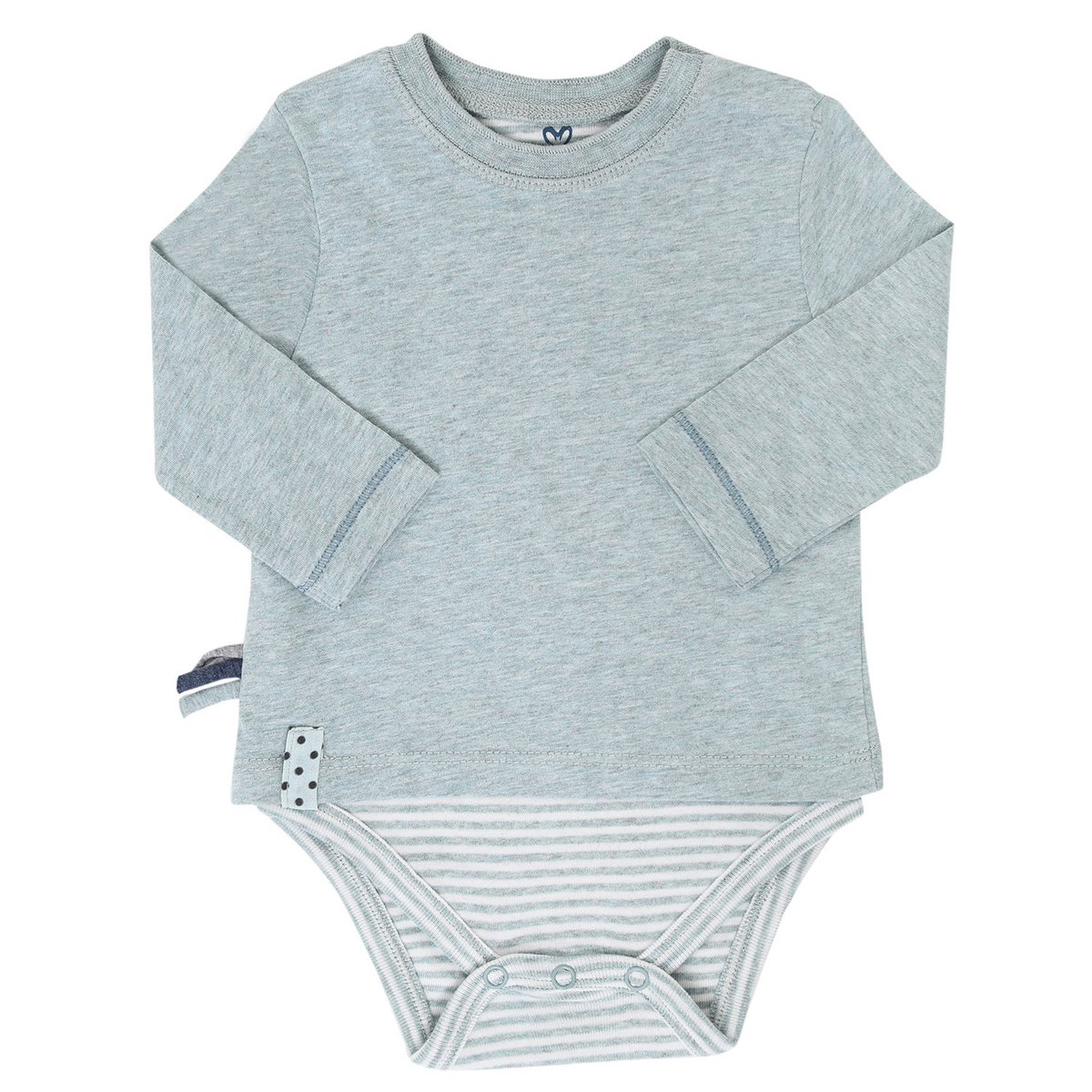 OrganicEra Organic Baby L/S T-Shirt Body, Aqua OrganicEra Organic Baby L/S T-Shirt Body, Aqua