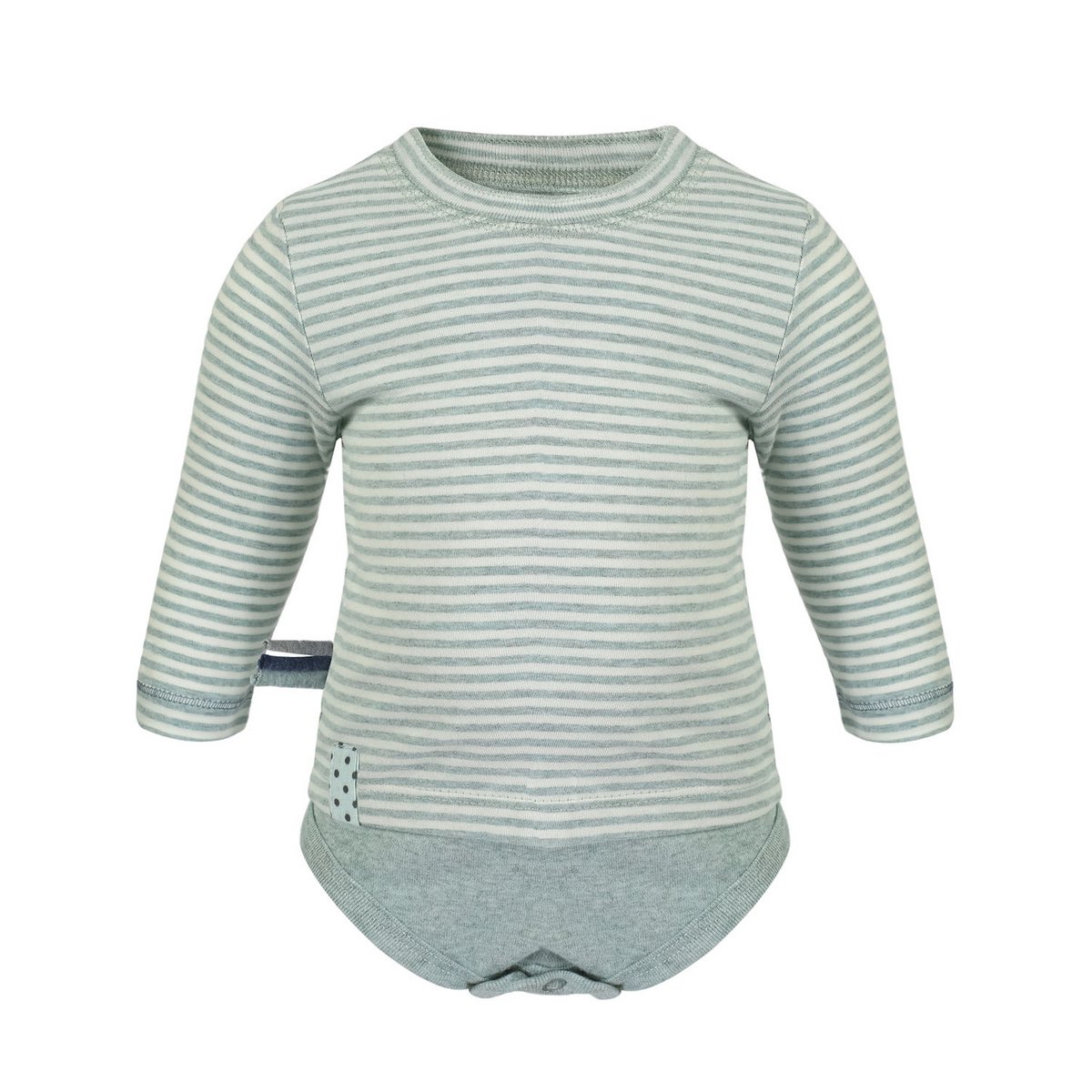 OrganicEra Organic Baby L/S T-Shirt-Body, Aqua Striped OrganicEra Organic Baby L/S T-Shirt-Body, Aqua Striped