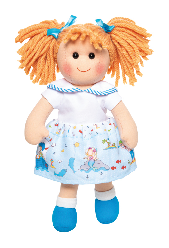 Puppe "Fenja" mit maritimem Kleid, 32 cm  Puppe "Fenja" mit maritimem Kleid, 32 cm