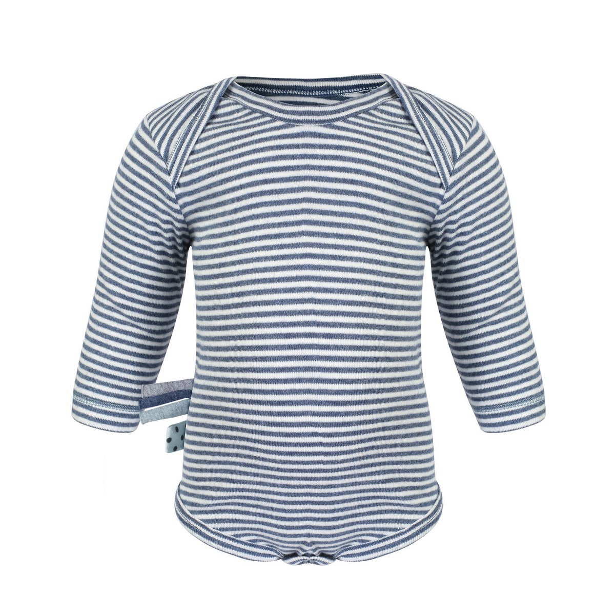 OrganicEra Organic Baby L/S Bodysuit, Indigo gestreift OrganicEra Organic Baby L/S Bodysuit, Indigo gestreift