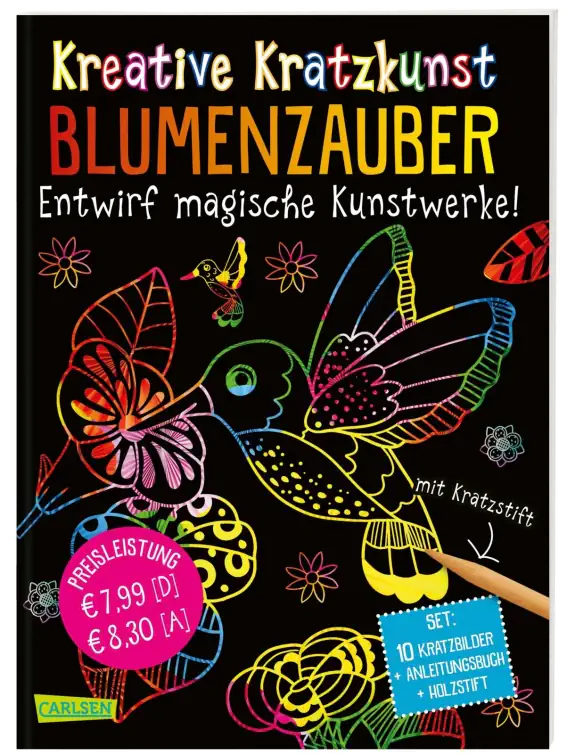 Kreative Kratzkunst: Blumenzauber Kreative Kratzkunst: Blumenzauber