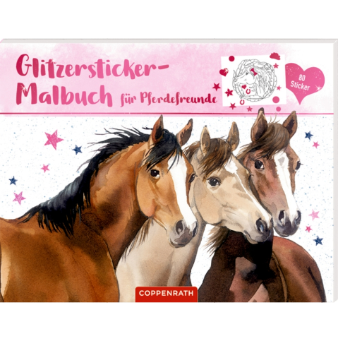 Glitzersticker-Malbuch für Pferdefreunde Glitzersticker-Malbuch für Pferdefreunde