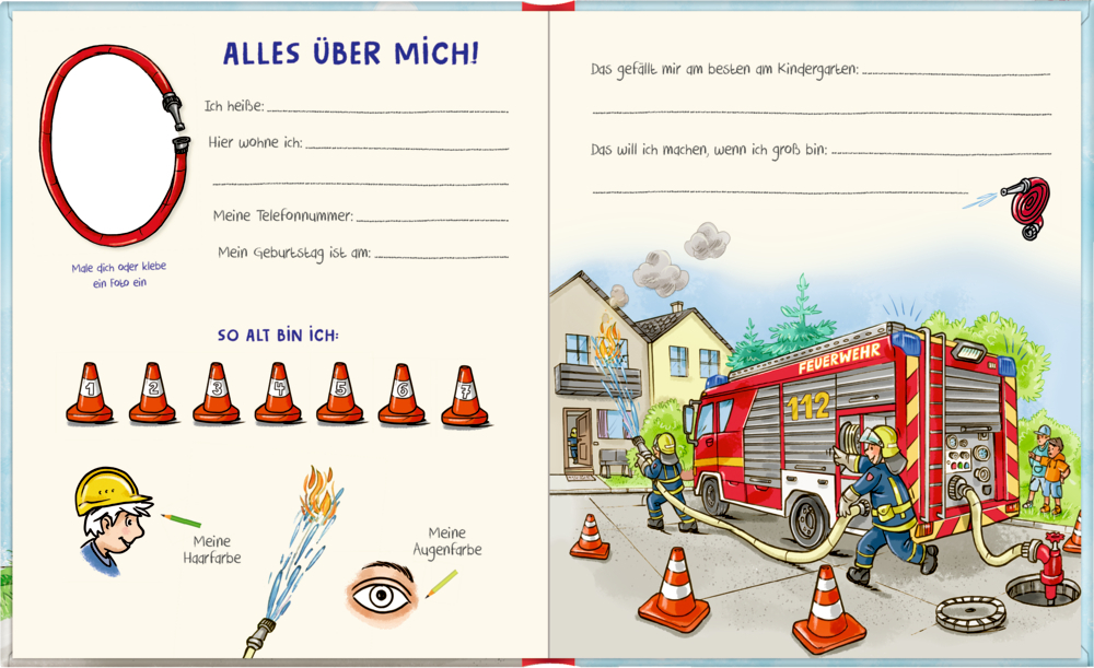 Freundebuch: Meine Kindergartenfreunde - Bunte Fahrzeuge