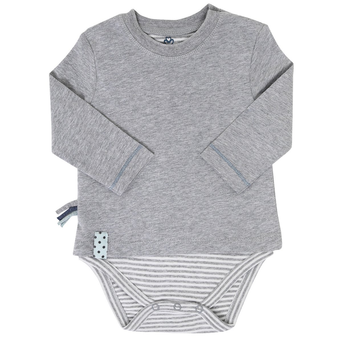 OrganicEra Organic Baby L/S T-Shirt-Body, Grau OrganicEra Organic Baby L/S T-Shirt-Body, Grau