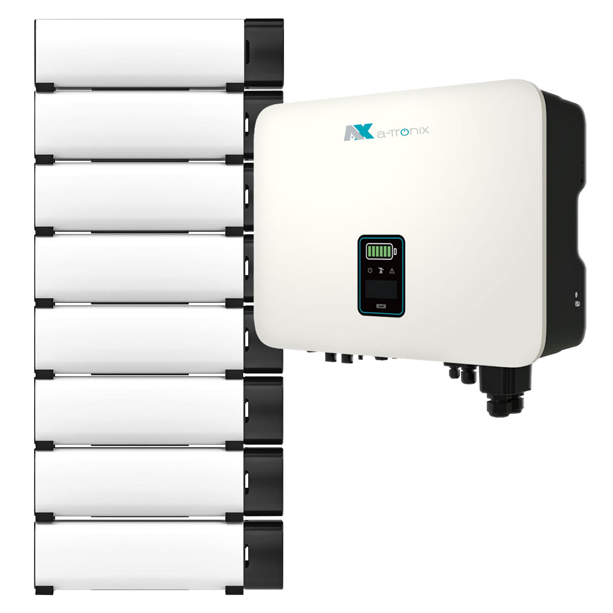 a-TroniX Hybridpower 12kW Hybrid Wechselrichter mit 16,1kWh Solarspeicher-Set