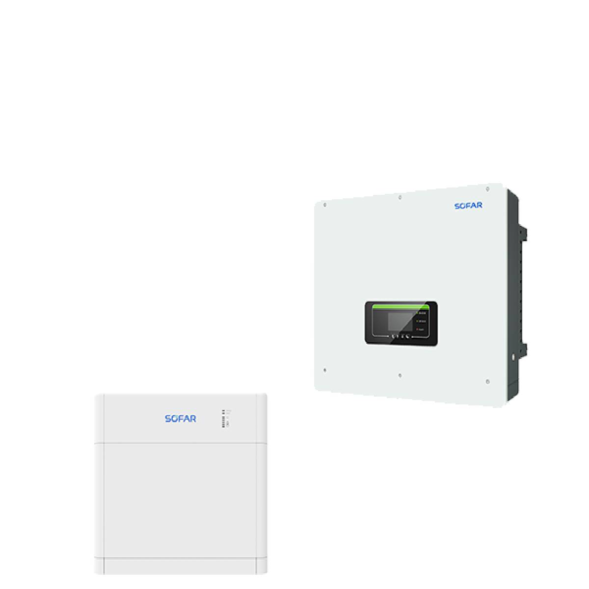 SOFAR HYD 10 KTL-3PH Hybrid mit BTS E5-D5 Hochvolt Solarspeicher, 4,75 kWh nutzbar