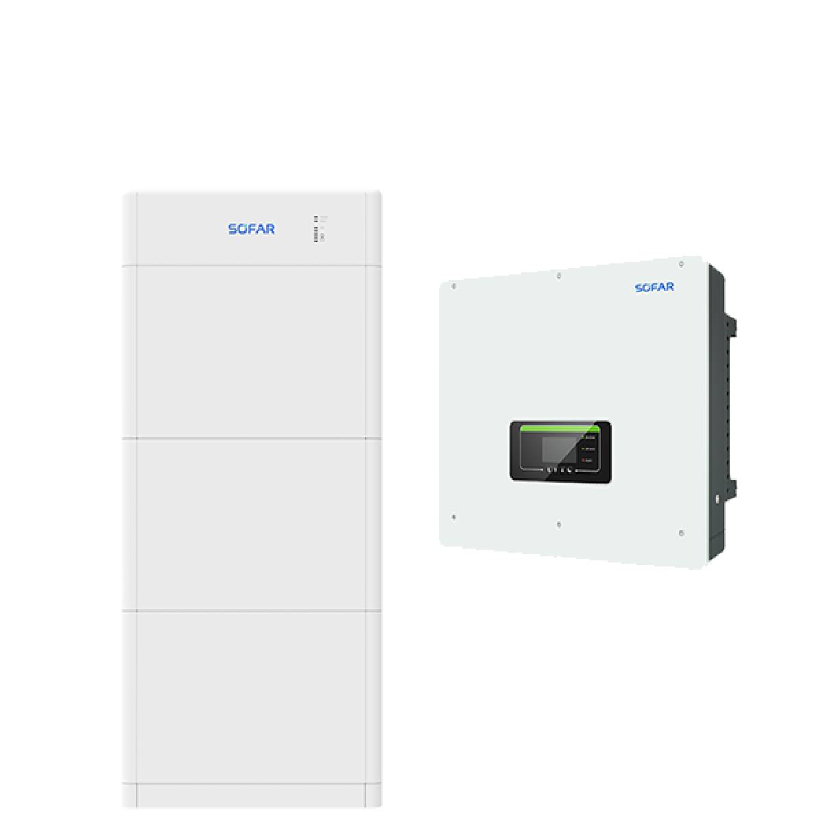 SOFAR HYD 20KTL-3PH Hybrid mit BTS E15-DS5 15kWh Hochvolt Solarspeicher