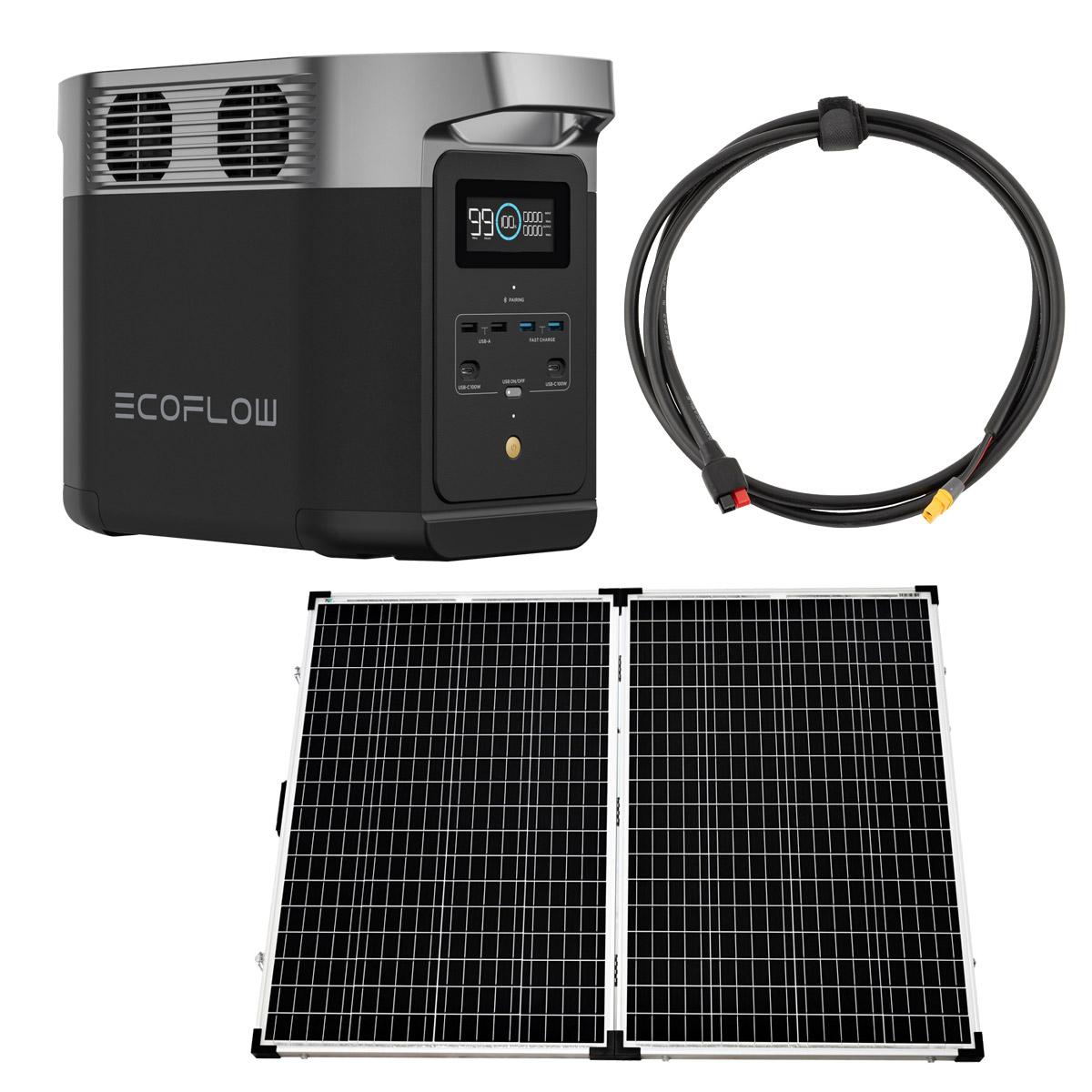 EcoFlow Delta 2 1024Wh Powerstation mit 270W Solarpanel