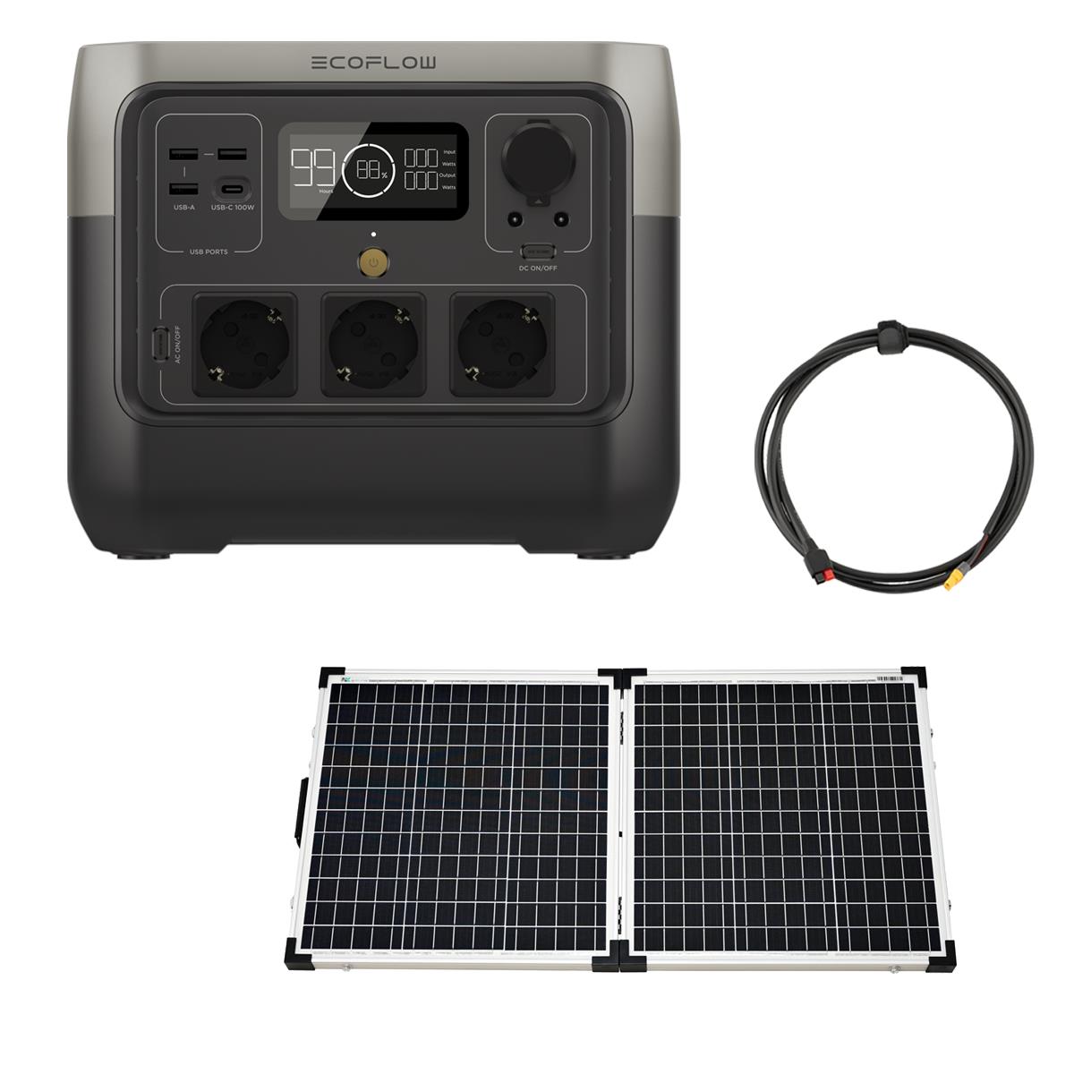 EcoFlow River 2 Pro 768Wh Powerstation mit 100W Solarkoffer