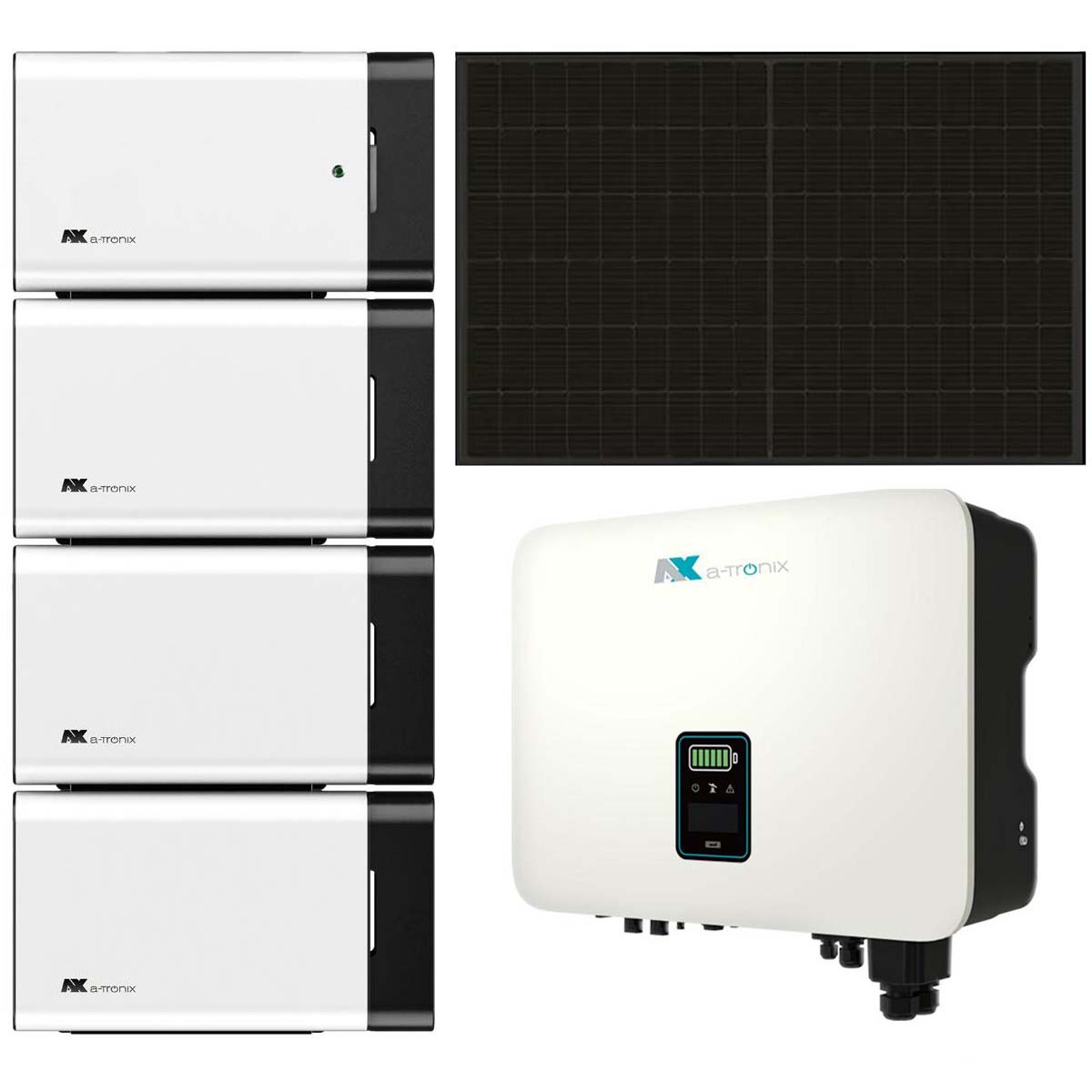 a-TroniX 5kWp PV Komplettanlage mit Glas Glas Modulen und 6,9kWh Speicher