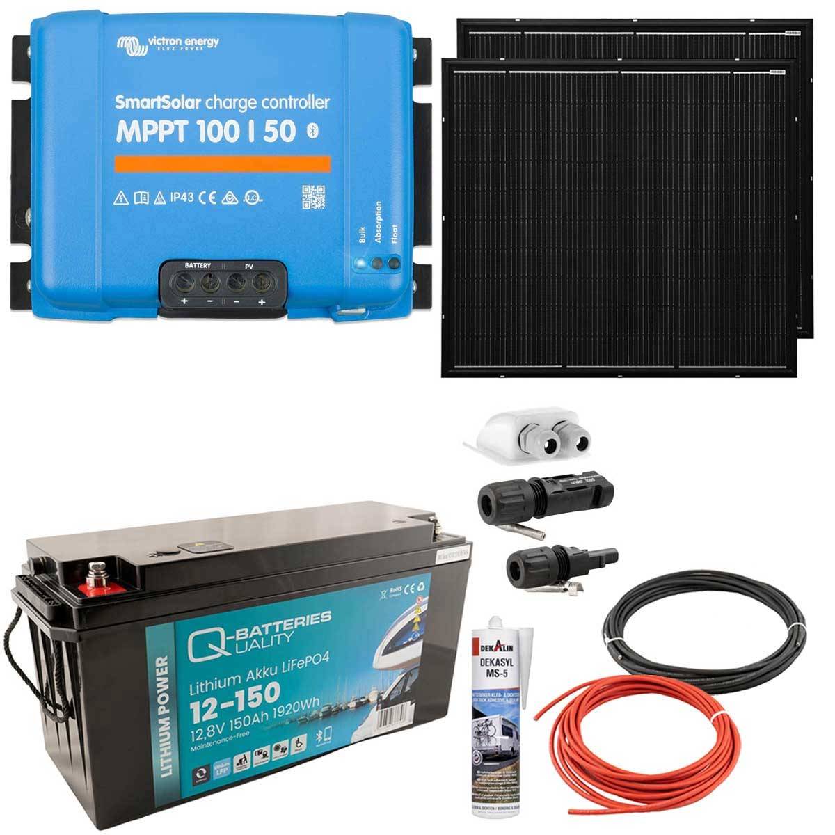 a-TroniX Solaranlage Wohnmobil 220W mit 150Ah Lithium Batterie und Victron MPPT Laderegler a-TroniX Solaranlage Wohnmobil 220W mit 150Ah Lithium Batterie und Victron MPPT Laderegler