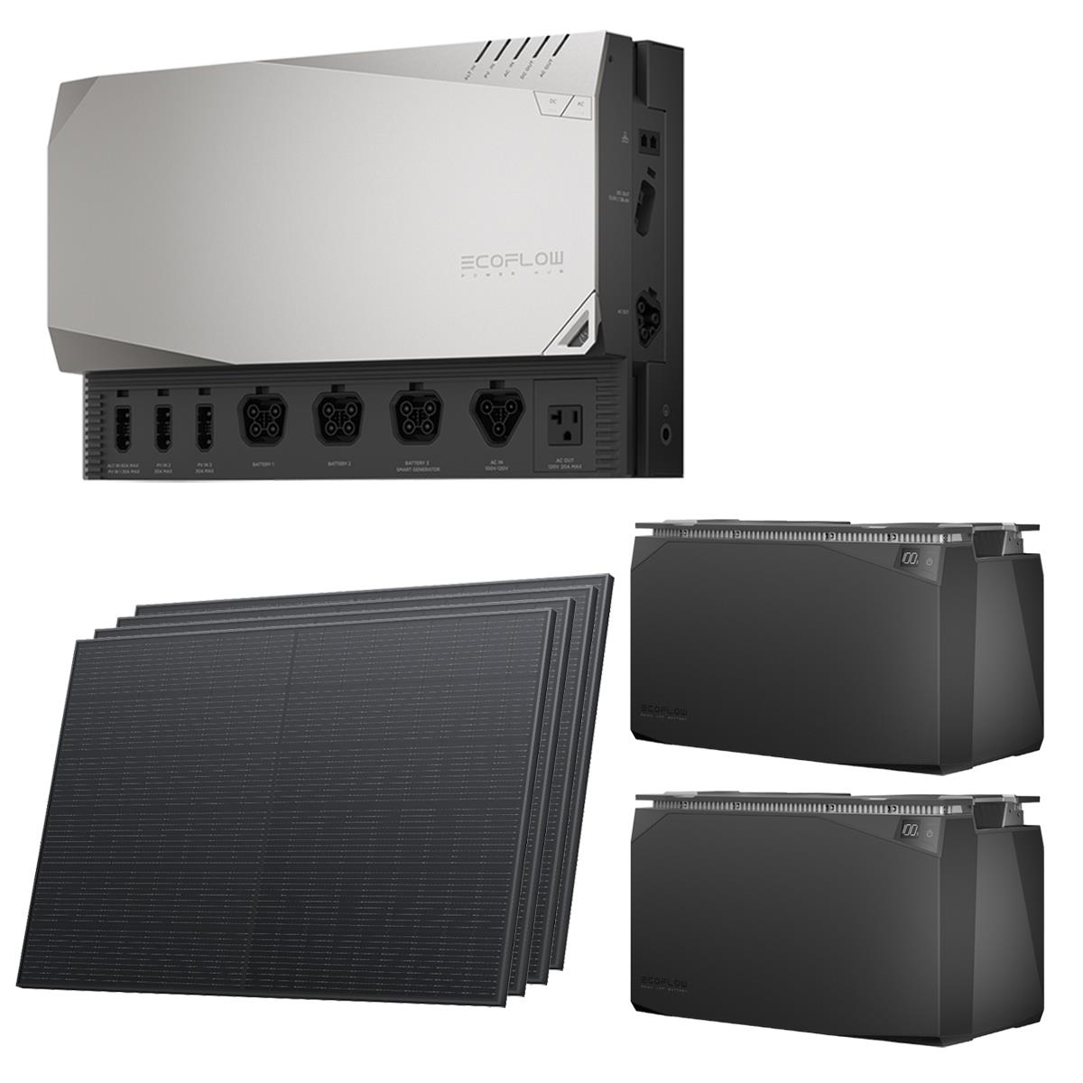EcoFlow Get Set Kit mit 10kWh Power Kit und 1600W Solarpanes