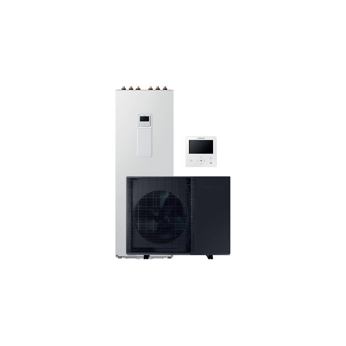 Samsung Paket Mono Block R290 12KW,3-Ph und Mono-HUB 260 Liter + Touch Fernb. Samsung Mono-HT H 12 kW Wärmepumpen Set mit 260 l Warmwasserspeicher + Touch Fernb.