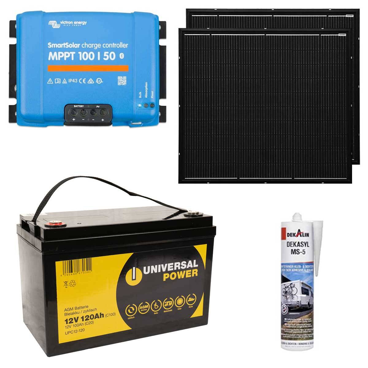 a-TroniX Solaranlage Wohnmobil 440W mit 120Ah Batterie und Victron MPPT Laderegler