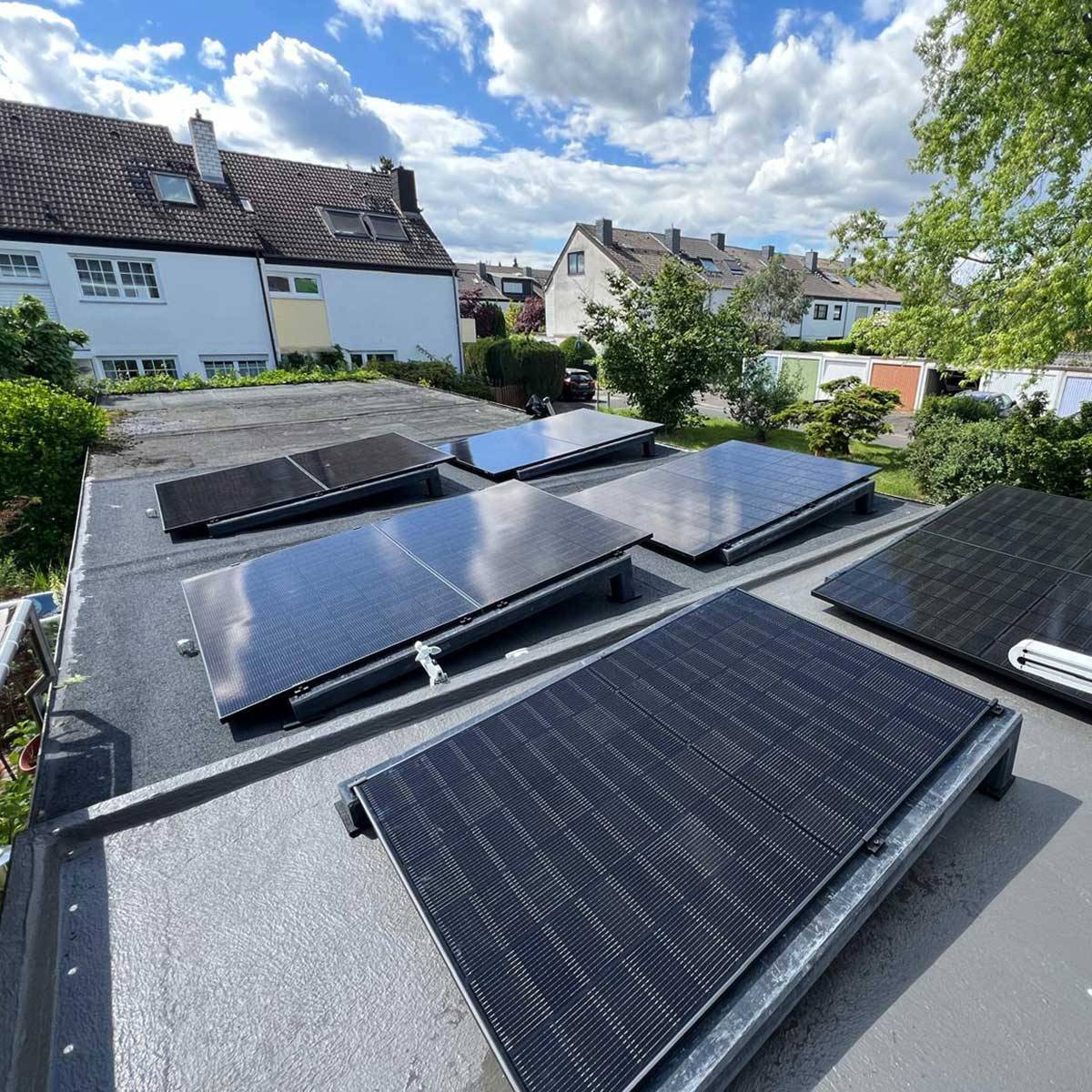 Wattstone 6 Grad Flachdachaufständerung aus Feinbeton in Naturgrau