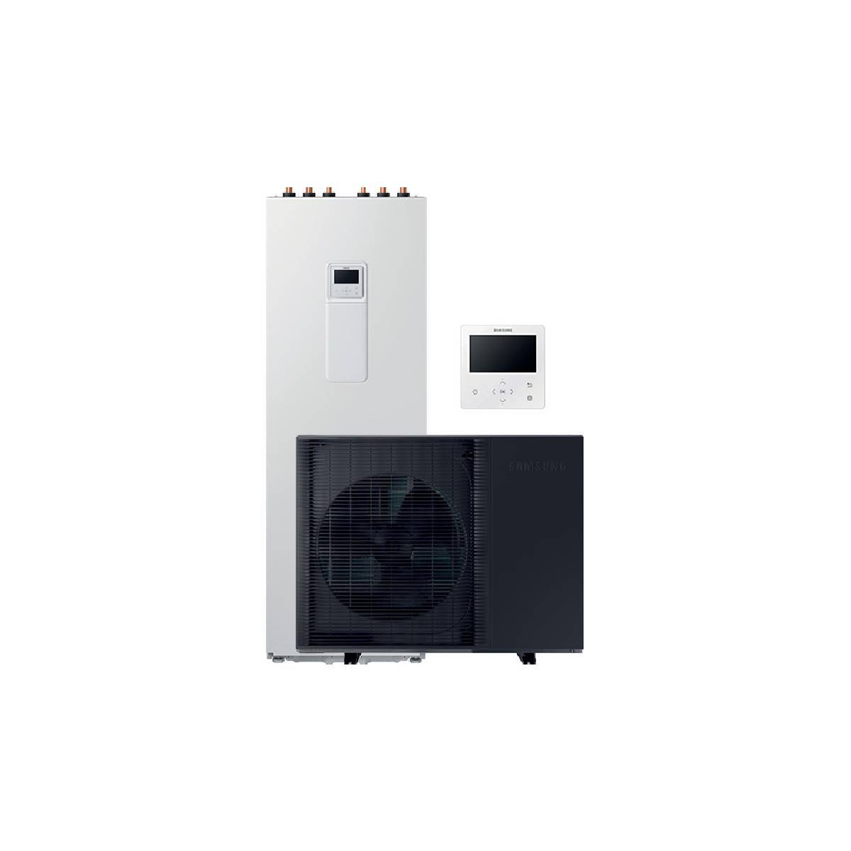 Samsung Paket Mono Block R290 8KW,1-Ph und Mono-HUB 260 Liter + Touch Fernb. Samsung Mono-HT H 8.0 kW Wärmepumpen Set mit 260 l Warmwasserspeicher + Touch Fernb.