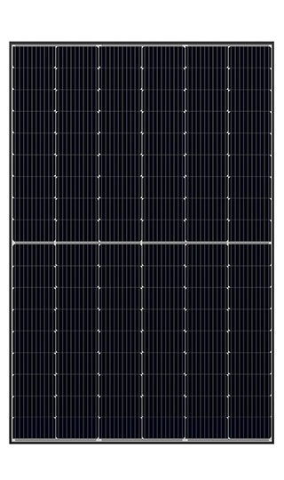 Luxor Solar Eco Line N-Type HJT 430W Glas-Glas Solarmodul für Photovoltaik-Anlagen Bifacial, EVO2, Rahmen schwarz, Front transparent