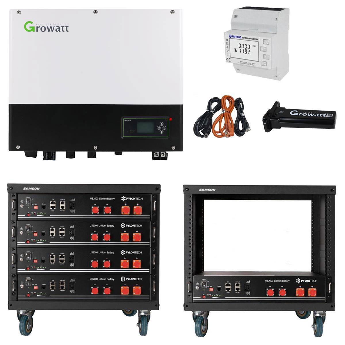 Growatt SPH3000TL BL-UP 3kW mit Pylontech US2000C 12kWh Solarspeicher