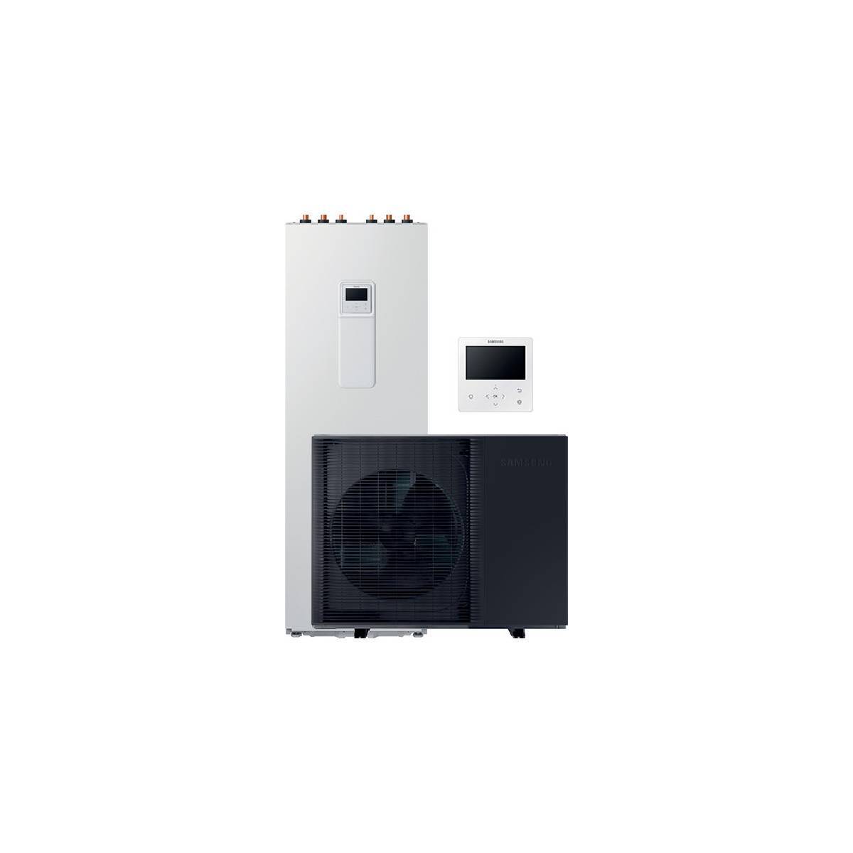 Samsung Paket Mono Block R290 16KW,3-Ph und Mono-HUB 260 Liter + Touch Fernb. AR09Samsung Mono-HT H 16 kW Wärmepumpen Set mit 260 l Warmwasserspeicher + Touch Fernb.